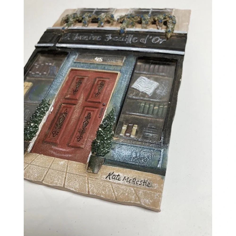 Kate McRostie 3D Resin Wall Plaque Library France Travel Memories Home Decor